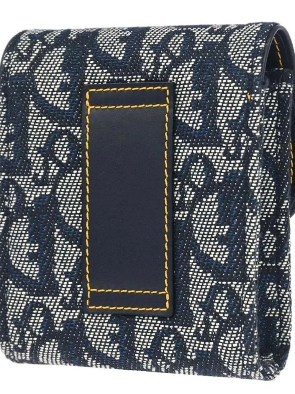 Christian Dior Navy Canvas Trotter Saddle Belt Pouch 07LU0024